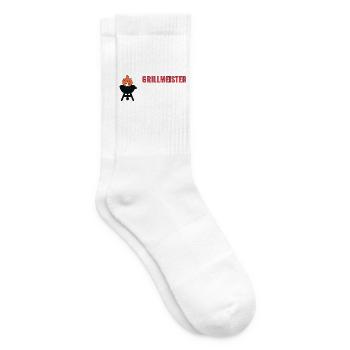 Grillmeister Icon Shirt – BBQ T-Shirt Geschenkidee - Tennissocken - Weiß - Rechts
