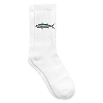 Azure Silver Fish Illustration - Tennissocken - Weiß - Rechts