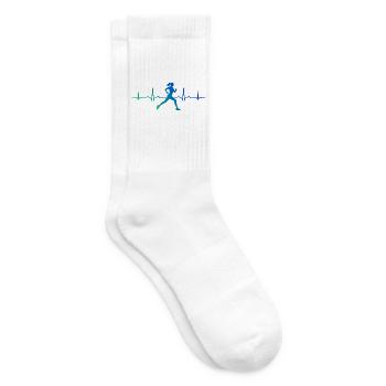 Geschenkidee für eine Running mit Running - Tennissocken - Weiß - Rechts