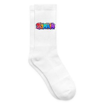 ROMAIN im Graffiti: das Geschenk, das ihn einklebt - Tennissocken - Weiß - Rechts