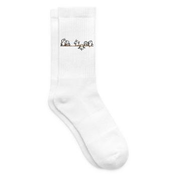 Pinguine Team Antarktis Tierhumor Cartoon - Tennissocken - Weiß - Rechts