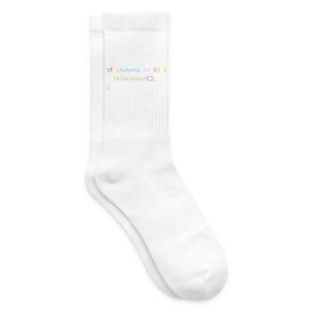 if (tokens == 0) feierabend(); – KI Feierabend - Tennissocken - Weiß - Rechts