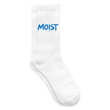 Moist Graffiti Blau Tropfen - Tennissocken - Weiß - Rechts