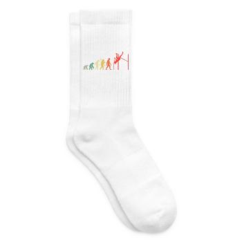 Retro Stabhochspung Evolution Leichtathletik Fans - Tennissocken - Weiß - Rechts