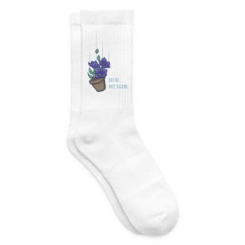 Thoughts of a falling bowl of petunias - Tennissocken - Weiß - Rechts