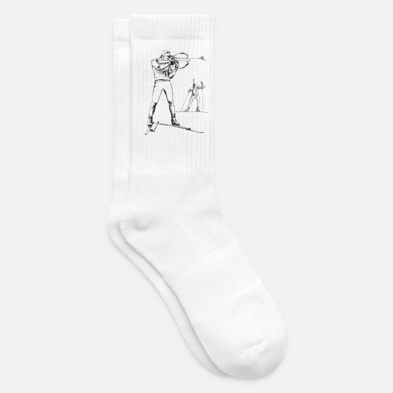 Biathlon - Tennissocken - Weiß