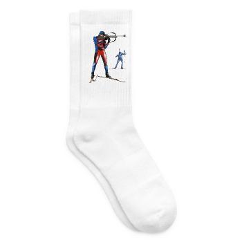 Biathlon - Tennissocken - Weiß - Rechts