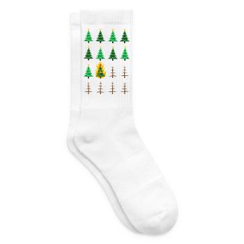 arbre de Noël brûlant, Noël, arbre de Noël - Chaussettes de tennis - blanc - Droite