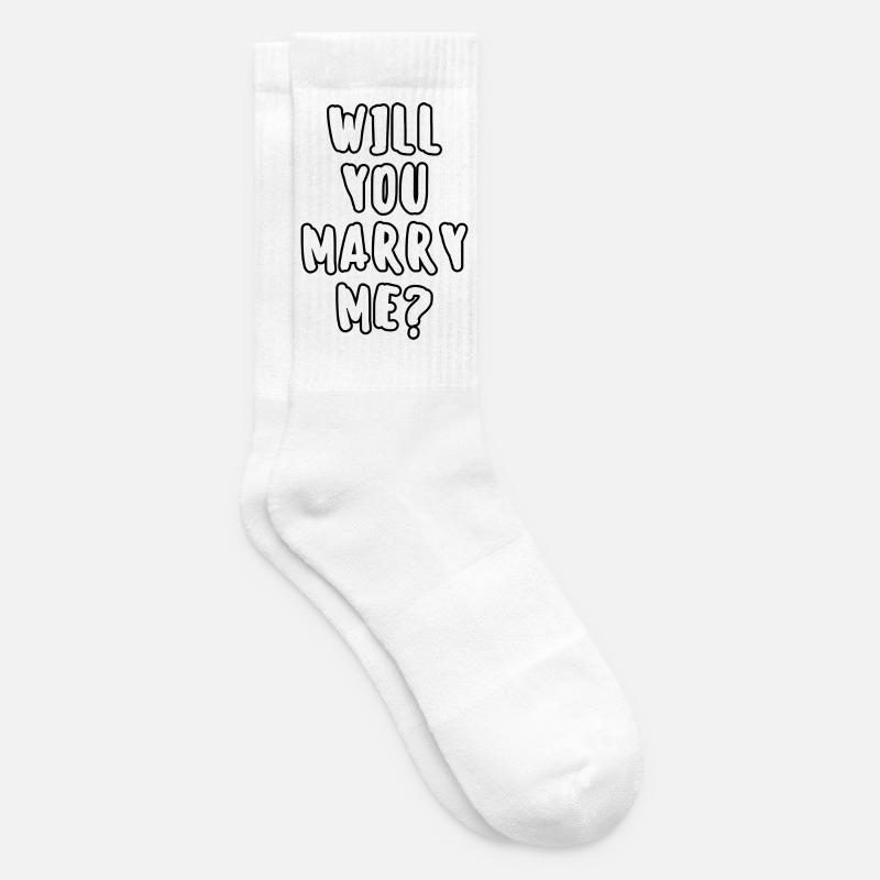 will du marry me - Tennissocken - Weiß