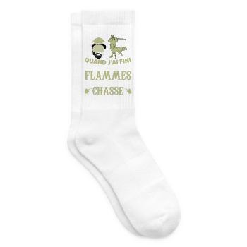Sapeur pompier qui part à la chasse éteins flammes - Chaussettes de tennis - blanc - Droite