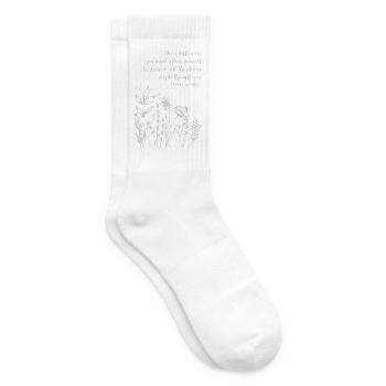 Citation « Comme les fleurs sauvages, permettez-vous de pousser » - Chaussettes de tennis - blanc - Droite