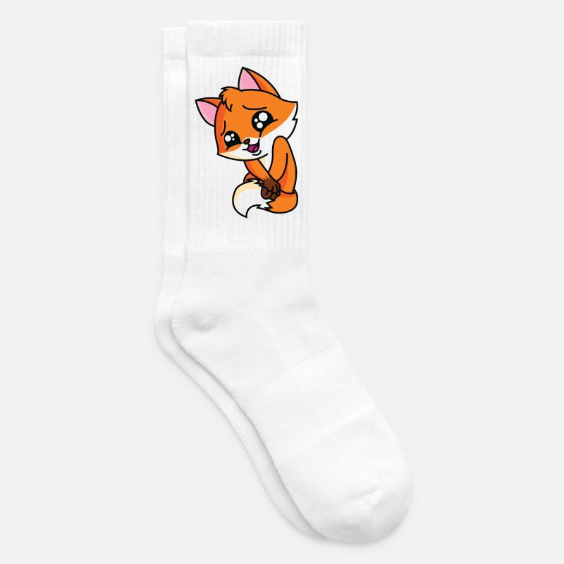Glücklicher Fuchs - Tennissocken - Weiß