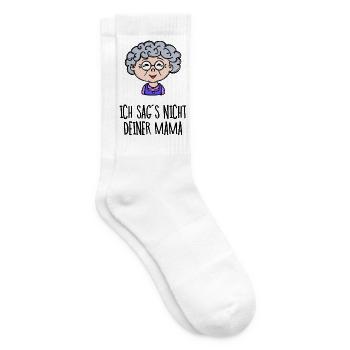 Lustig Oma Großmutter Statement Brille Alte Frau - Tennissocken - Weiß - Rechts