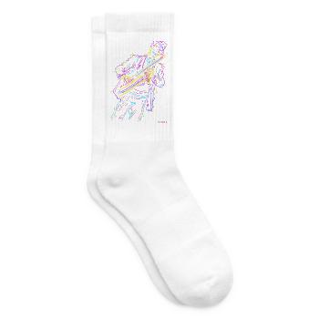 Jazz Saxophon - Tennissocken - Weiß - Rechts