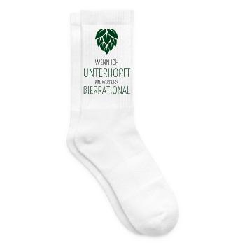 Wenn ich unterhopft bin werde ich bierrrational - Tennissocken - Weiß - Rechts