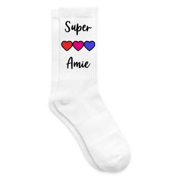 SUPER AMIE - Chaussettes de tennis - blanc - Droite