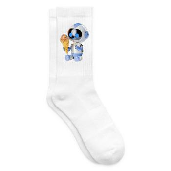 Roboter Eis - Tennissocken - Weiß - Rechts