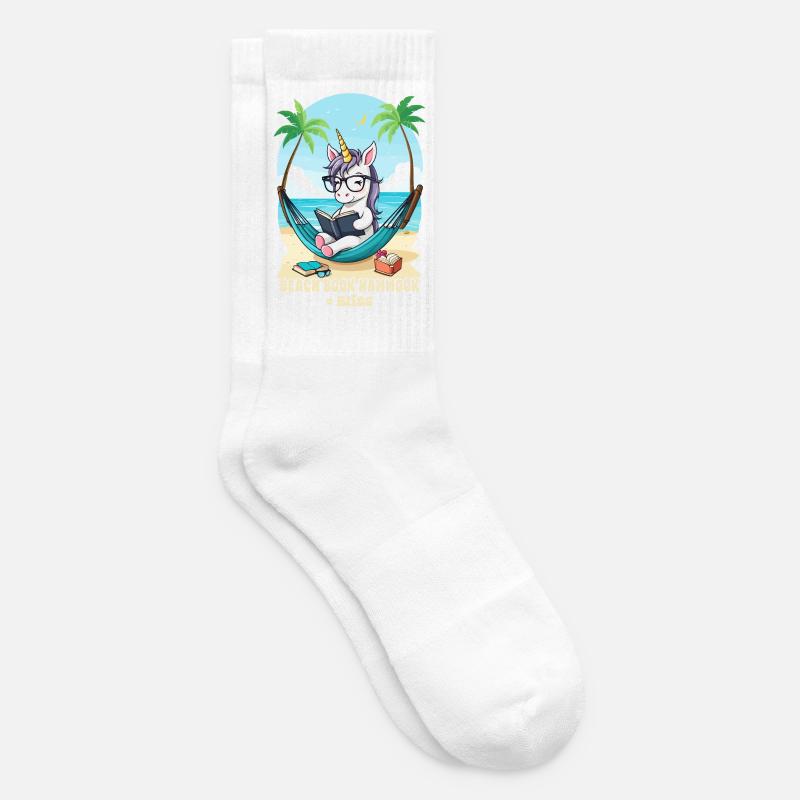 Einhorn mit Buch - Tennissocken - Weiß