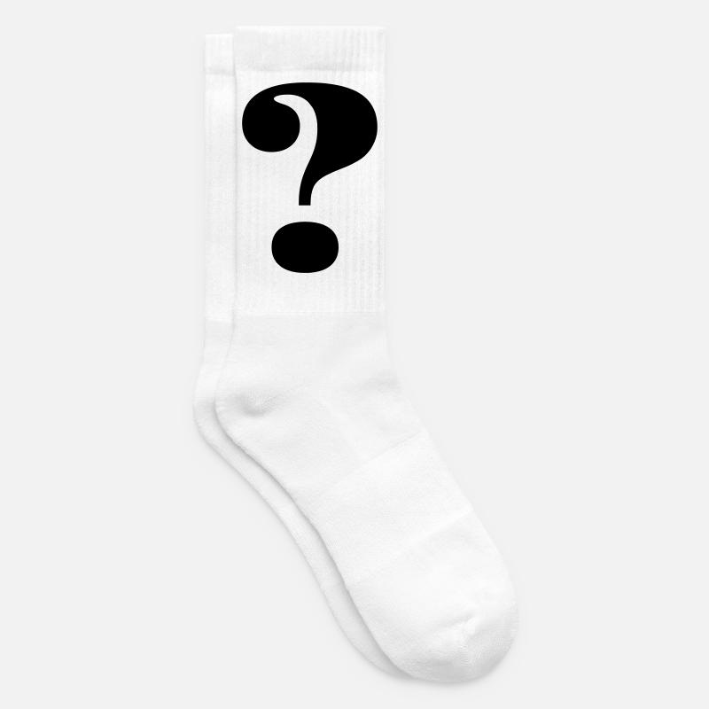 Großes Fragezeichen - Tennissocken - Weiß
