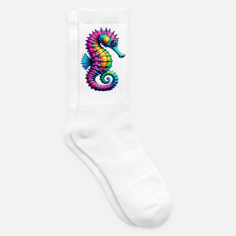 Seepferdchen - Tennissocken - Weiß