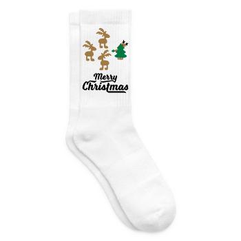 T-shirts amusants pour Noël - Chaussettes de tennis - blanc - Droite