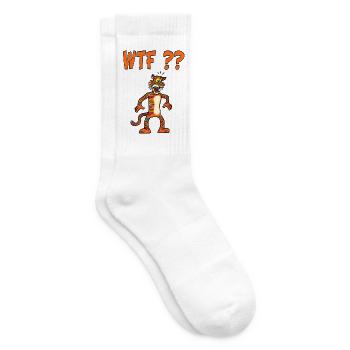 Mehrfarbiger Tiger - Tennissocken - Weiß - Rechts