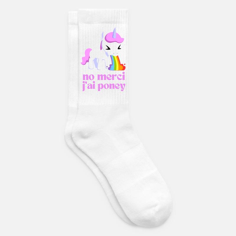 Nein danke, ich habe Pony - Tennissocken - Weiß