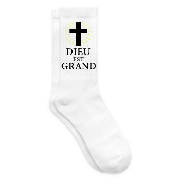 DIEU EST GRAND - Chaussettes de tennis - blanc - Droite