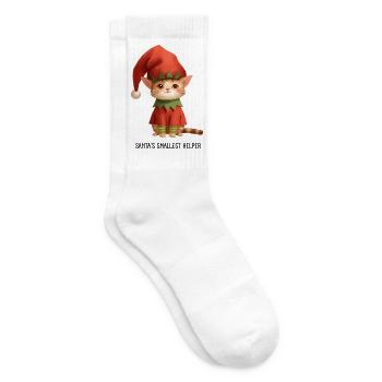 Imprimé chaton de Noël ludique - Chaussettes de tennis - blanc - Droite