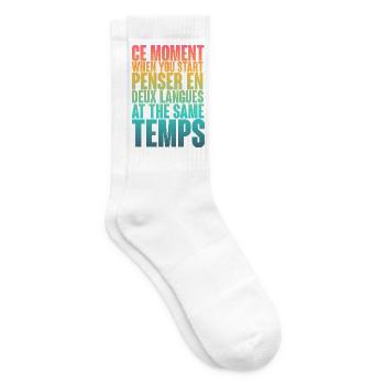 COOL SAYING FOR MULTILINGUALS, INTERNATIONAL - Tennis socks - white - Right