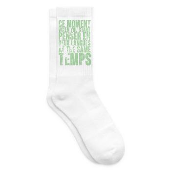 DICTON COOL POUR LES MULTILINGUES, LES INTERNATIONAUX - Chaussettes de tennis - blanc - Droite