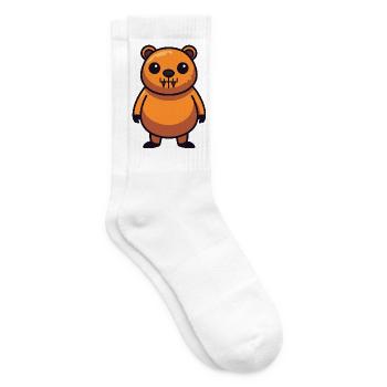 Biber Halloween Zombie - Tennissocken - Weiß - Rechts