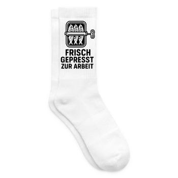ÖPNV Frisch gepresst zur Arbeit - Tennissocken - Weiß - Rechts