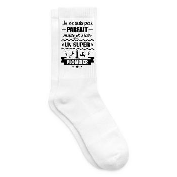 Nicht perfekt, aber toller Klempner - Tennissocken - Weiß - Rechts