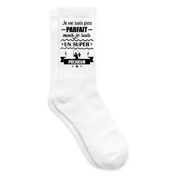 Pas parfait mais super pêcheur Pêche - Chaussettes de tennis - blanc - Droite