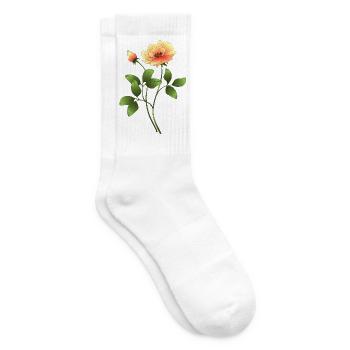 Blume - Tennissocken - Weiß - Rechts