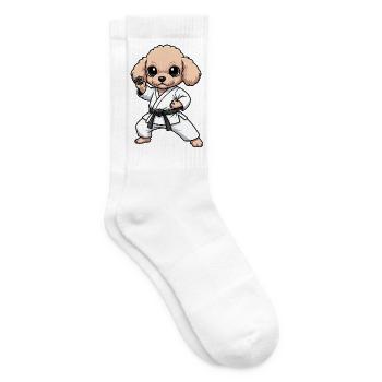 Karaté Caniche Chien Arts Martiaux Confiance en soi - Chaussettes de tennis - blanc - Droite