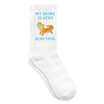 Langue bleue lézard - Chaussettes de tennis - blanc - Droite