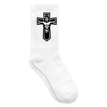 Jesus Cross Symbol Christian - Tennis socks - white - Right