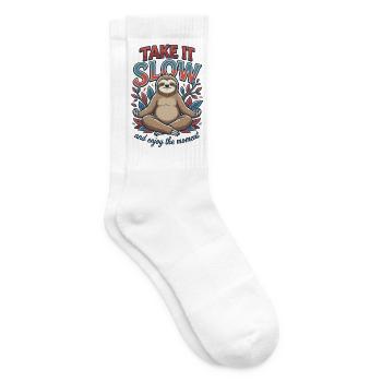 Take It Slow Sloth Zen - Tennissocken - Weiß - Rechts
