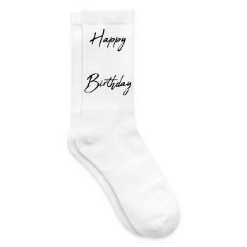 CHAPPY BIRTHDAY. HAPPY BIRTHDAY. BIRTHDAY - Tennis socks - white - Right