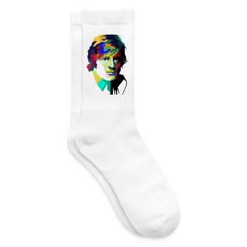 70s Classic Movie Pop Art - Tennis socks - white - Right
