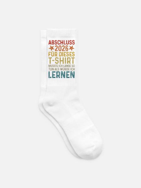 Abschluss 2026 - Tennissocken - Weiß