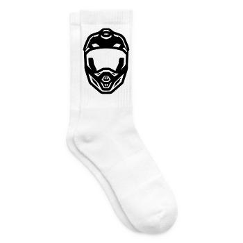 MTB Helm Fullface Downhill - Tennissocken - Weiß - Rechts