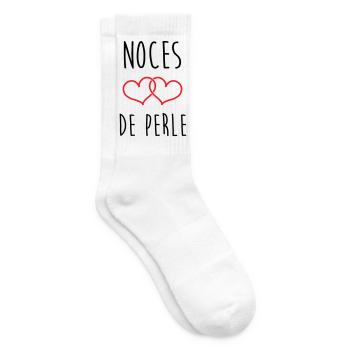 Pearl Wedding 30 Jahre - Tennissocken - Weiß - Rechts