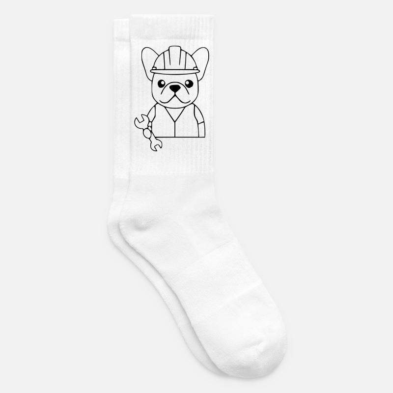 Frenchie Mechaniker Werkzeug - Tennissocken - Weiß