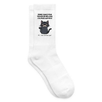 Depart Collegue de Travail Nouvel Emploi Bn chance - Chaussettes de tennis - blanc - Droite