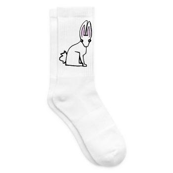 white bunny - Tennis socks - white - Right