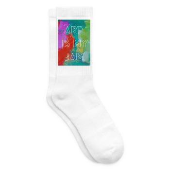 Art is my jam - Tennis socks - white - Right
