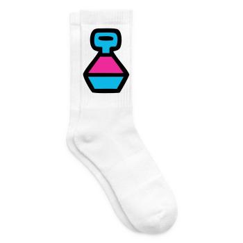  Retro Trinkflasche 90er Pop Art - Tennissocken - Weiß - Rechts